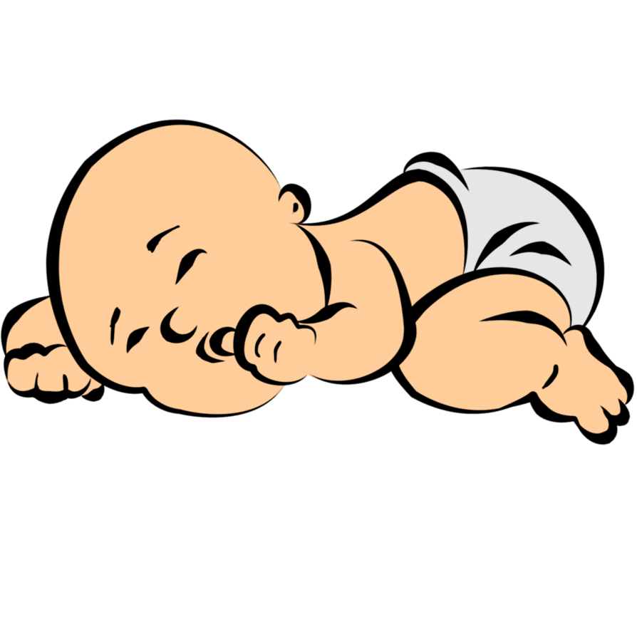 Clipart sleeping outline. Baby clip art 
