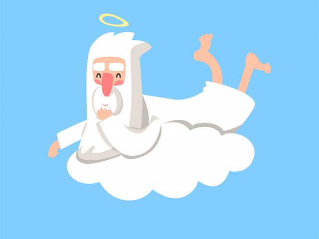 clipart sleeping rested god
