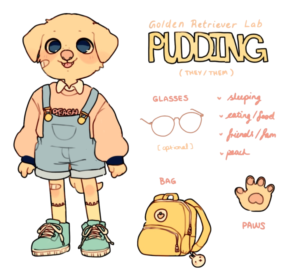Pudding ref by luxjii. Clipart sleeping sen