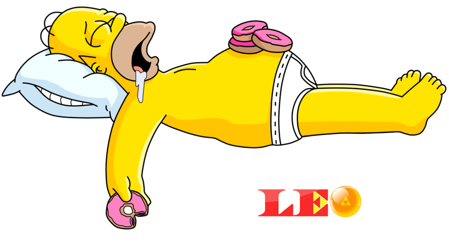 Sleeping clipart sen. Homer color by link
