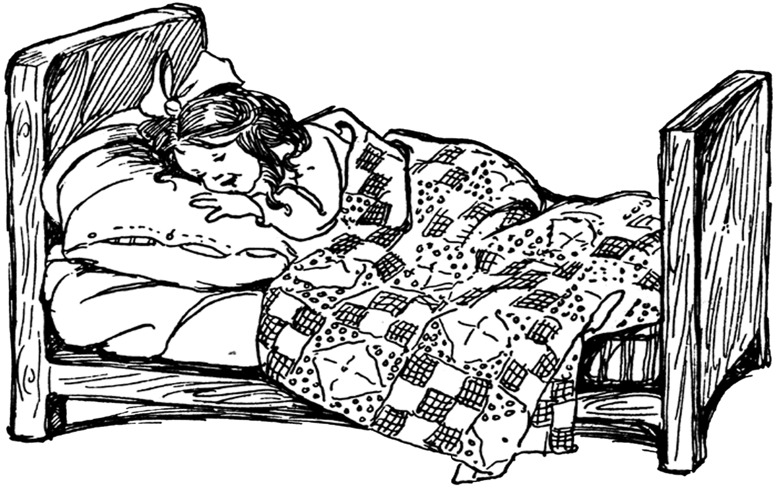 Sleeping clipart bed drawing.  collection of transparent