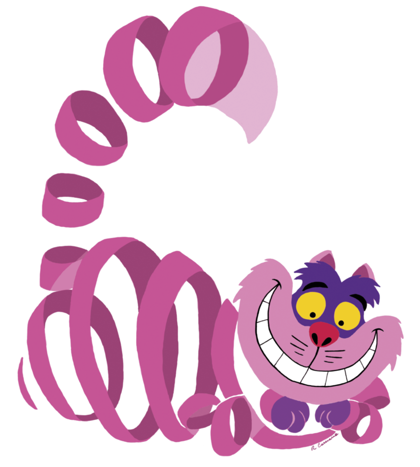 clipart smile alice in wonderland cat