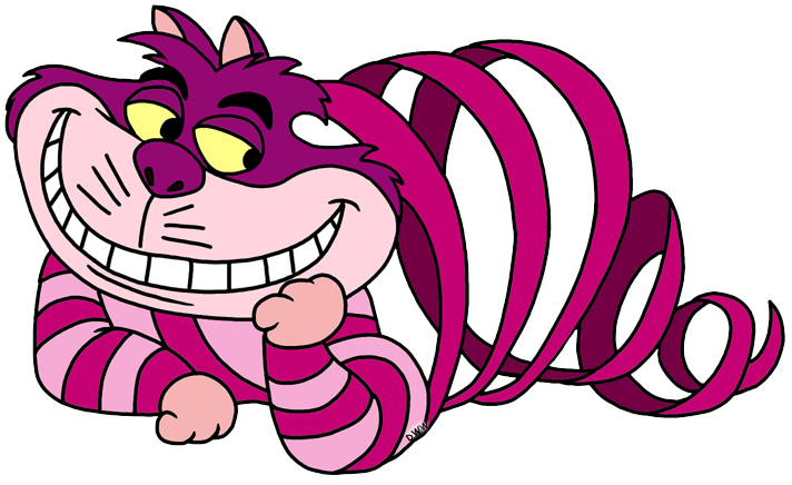 clipart smile alice in wonderland cat
