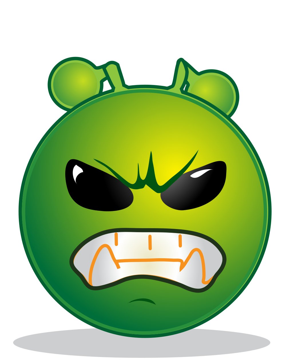 clipart smile angry