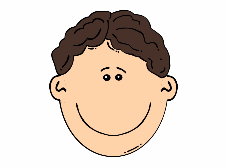 Guy clipart brown haired boy. Smiling hair man svg