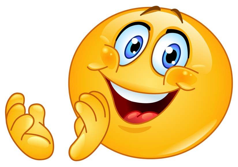 smiley clipart clapping