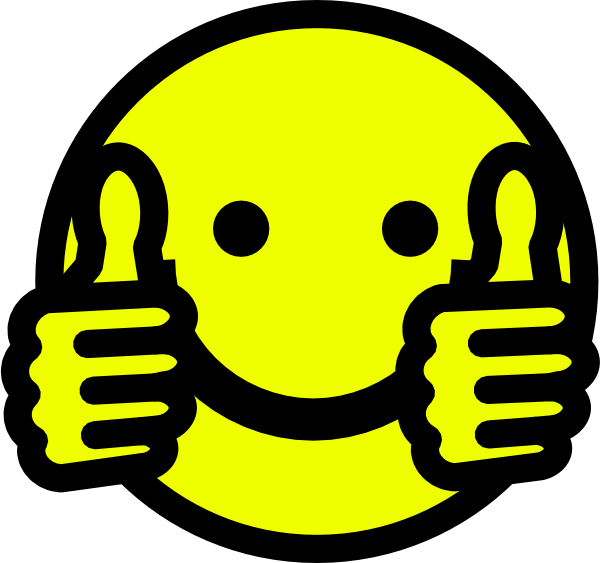 Hi clipart emoticon. Smiley face thumbs up