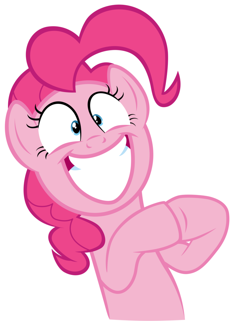 Clipart smile grin. Pinkie pie applauding with