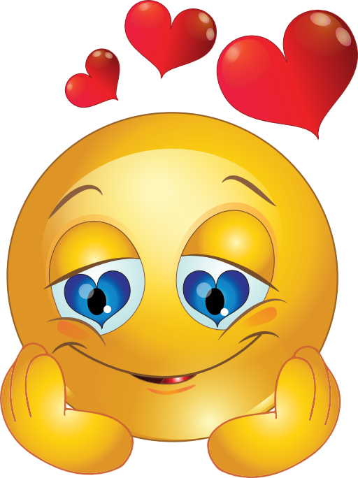 Emoticone amour ordinateurs et. Excited clipart happiness