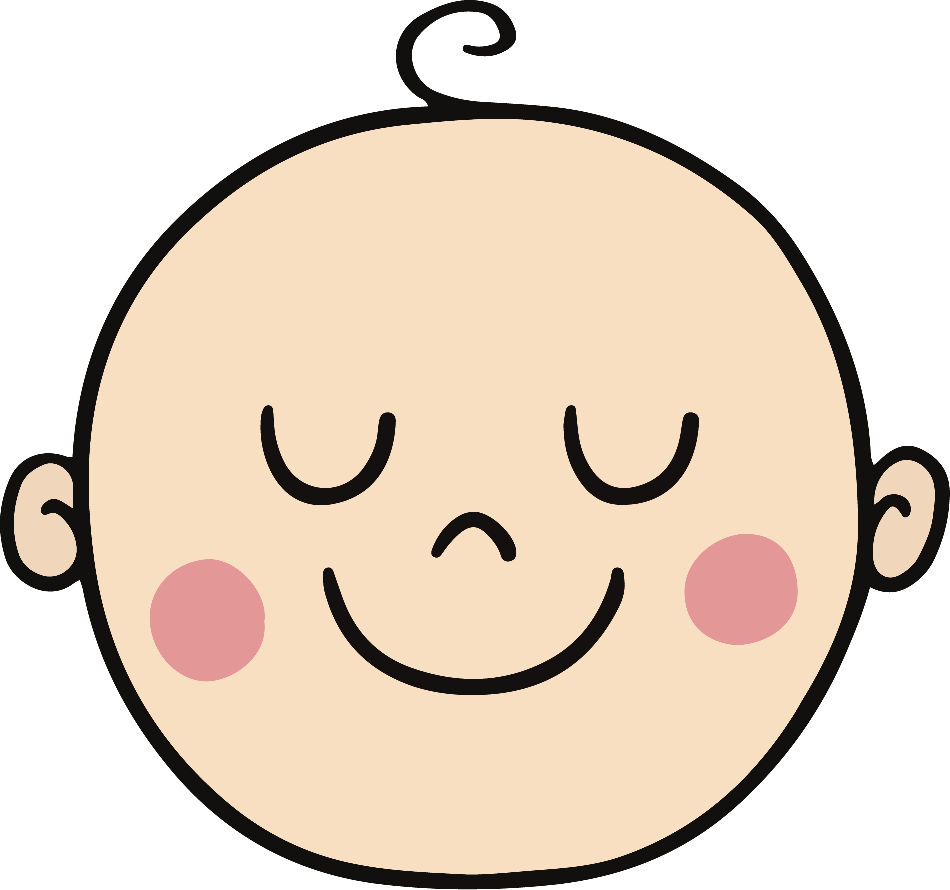 Drawing avatar smile clip. Infant clipart year old