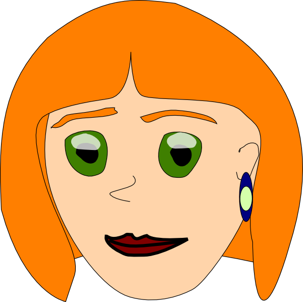Woman orange clip art. Hair clipart hairclip