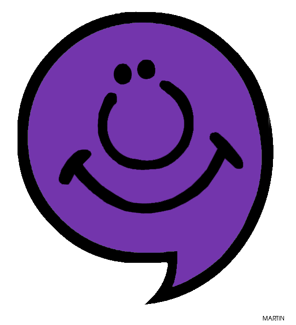 clipart smile purple