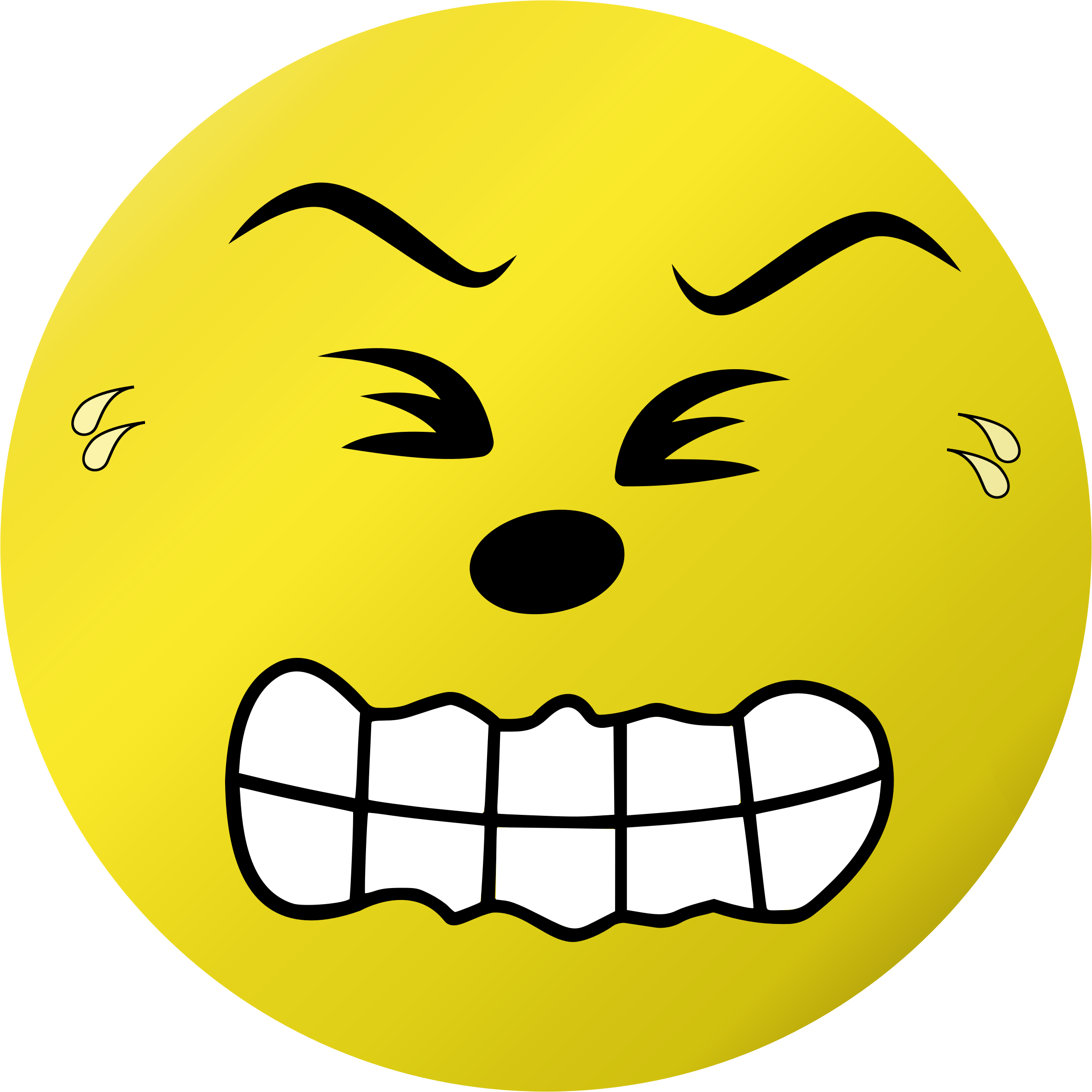 Constipated emoji big image. Smiley clipart facial expression