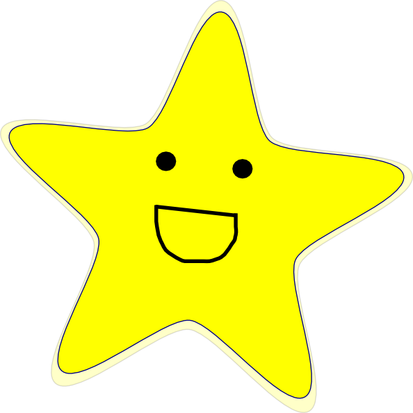 Happy clip art at. Clipart smile star