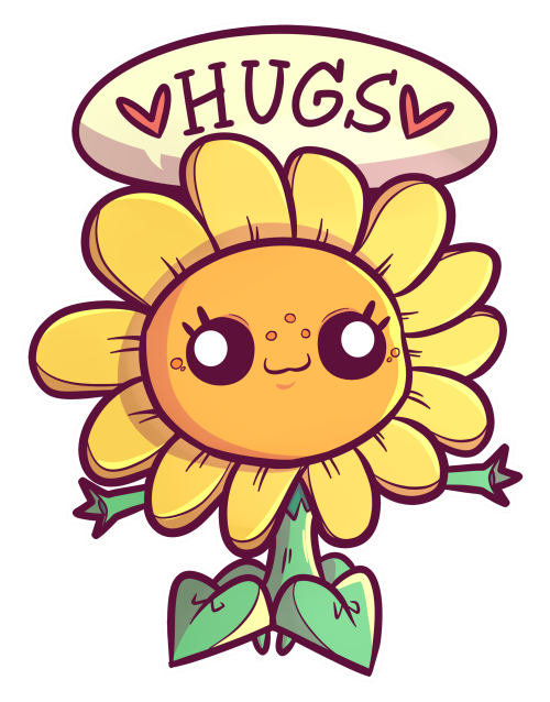 hug clipart sunflower