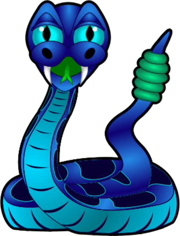 clipart snake blue