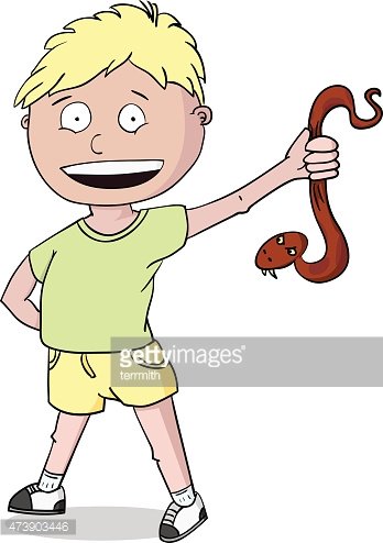 clipart snake boy