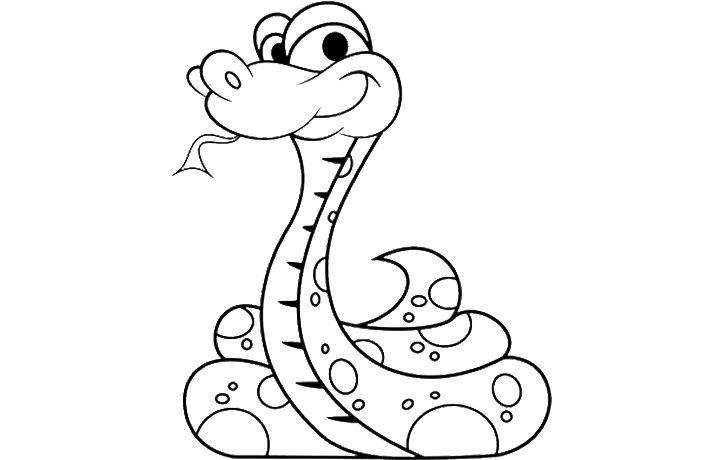 snake clipart coloring