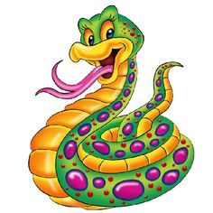 clipart snake colourful