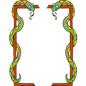 snake clipart frame