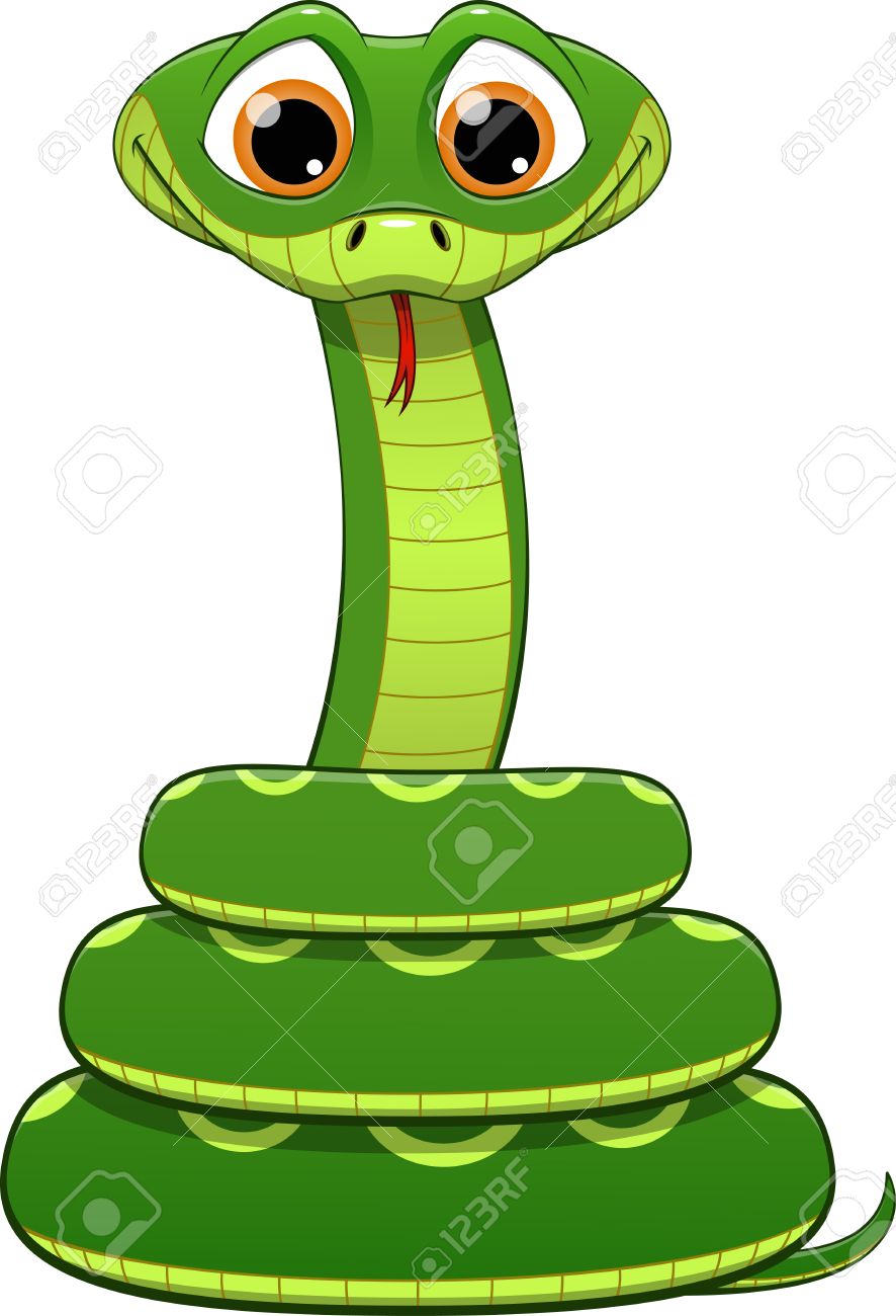 clipart snake green snake