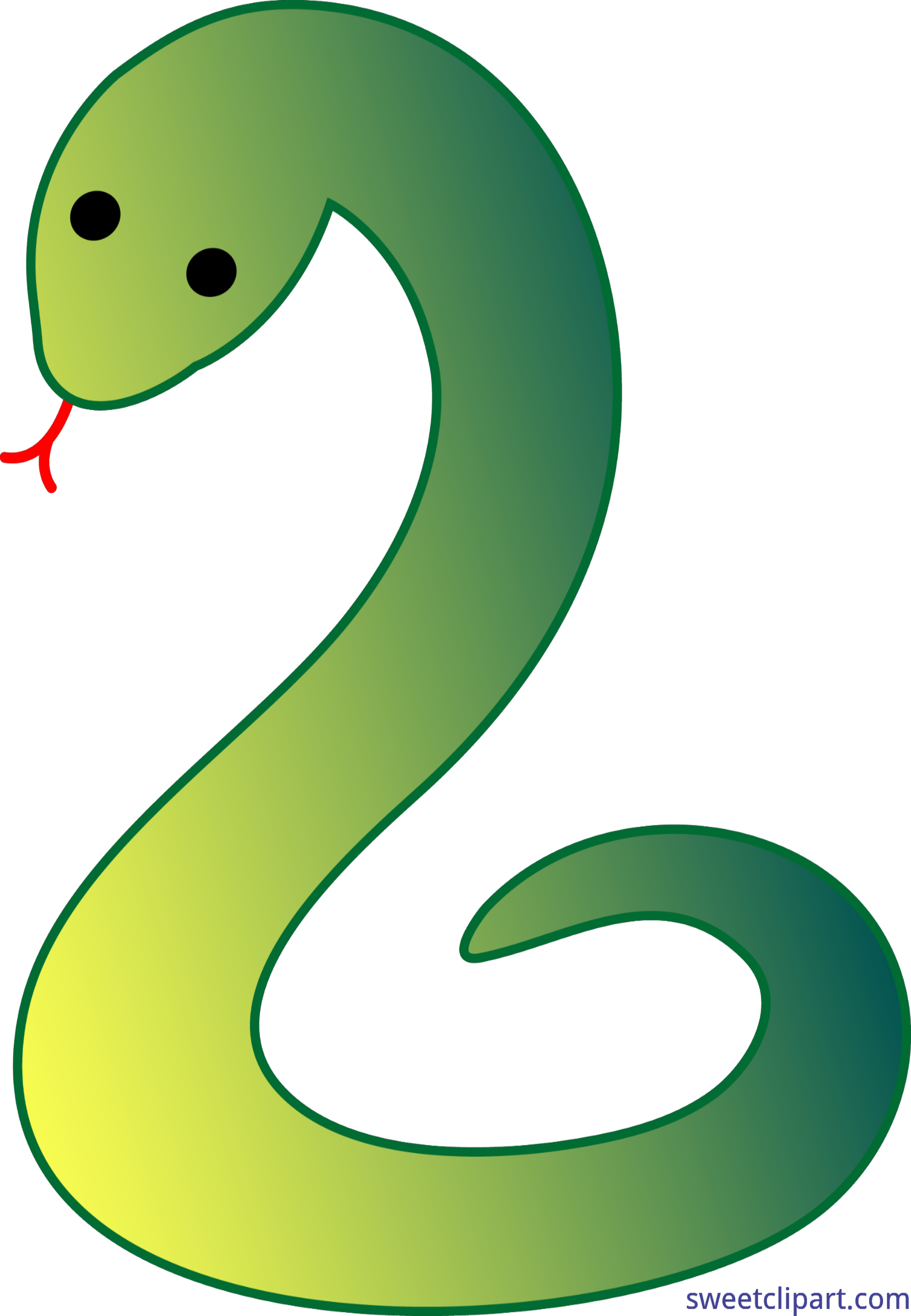 clipart snake green snake