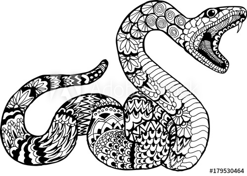 clipart snake open mouth