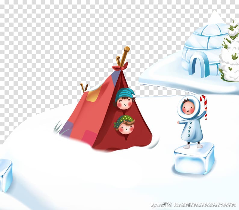 clipart snow camping