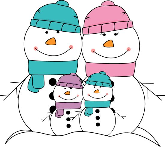 clipart snowman family