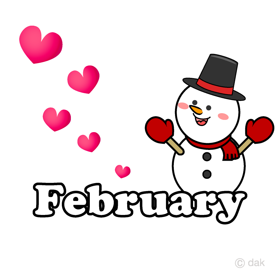 Clipart snow february. Snowman heart free picture