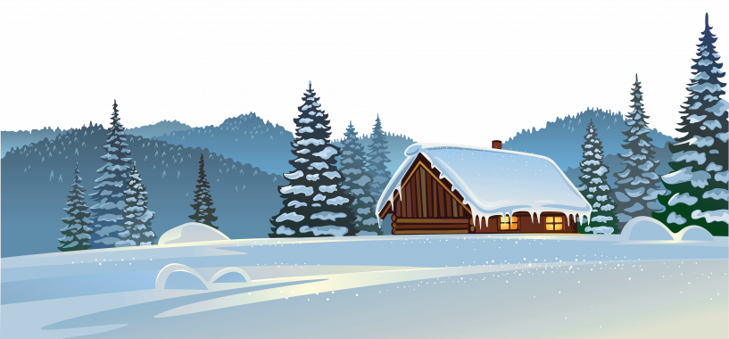 Ground clipart snowy. Winter house and snow