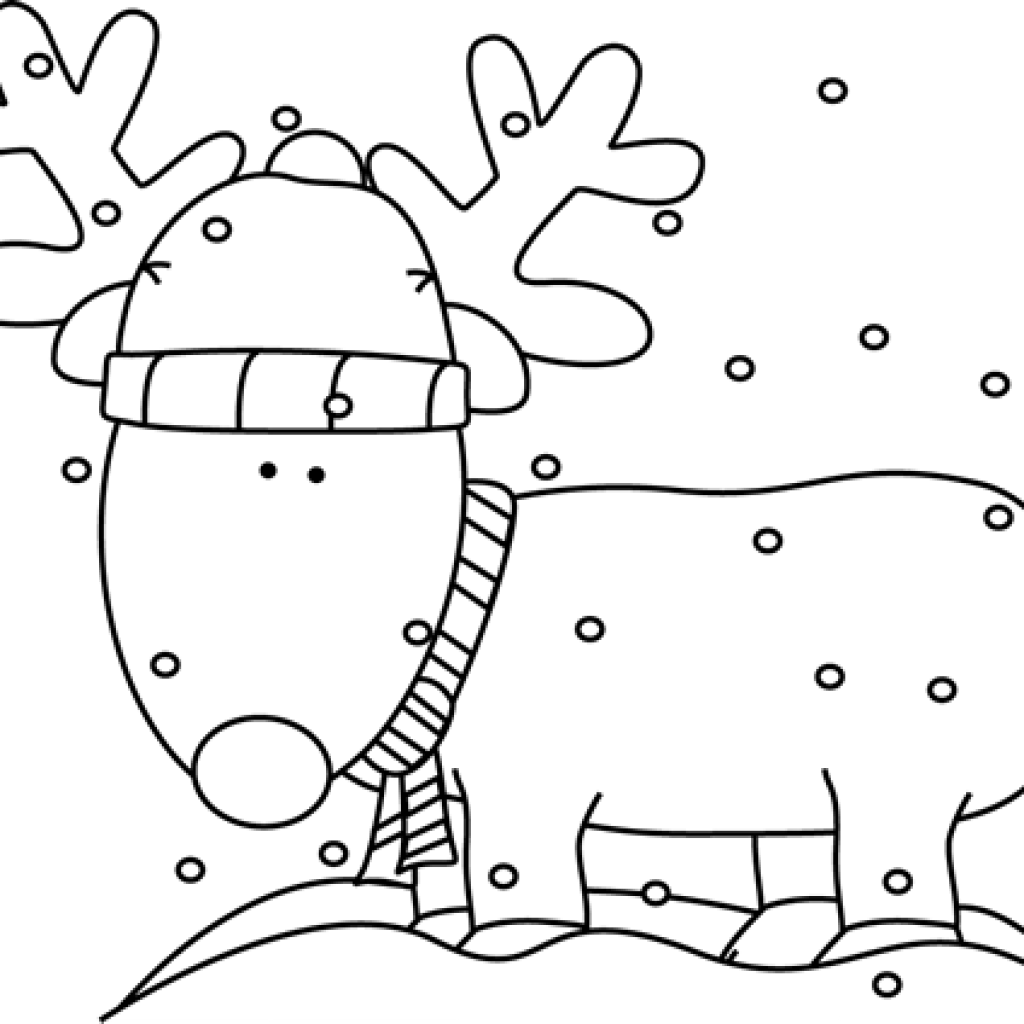 clipart snow reindeer