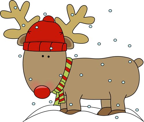 clipart snow reindeer
