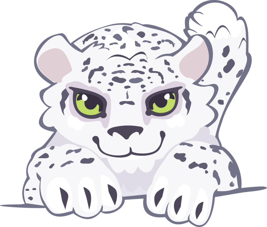 leopard clipart snow leopard
