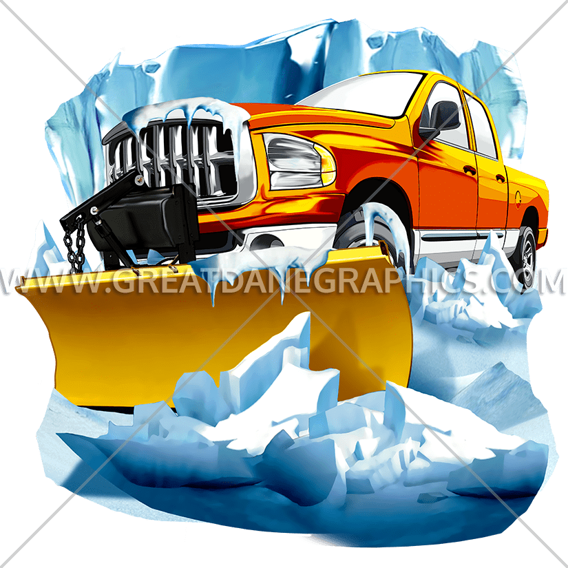 Plow production ready artwork. Clipart snow snow plowing