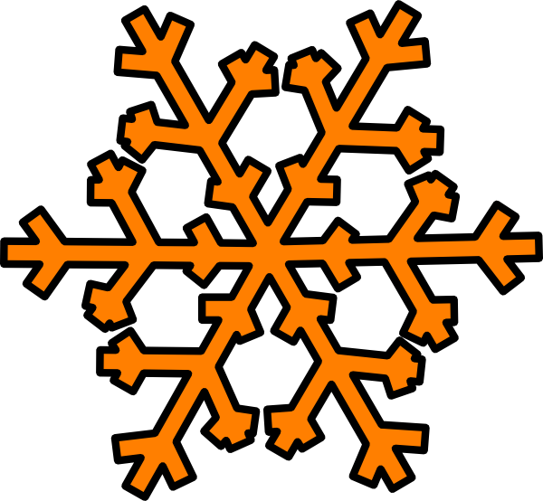 snowflake clipart orange