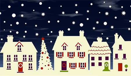 Clipart snow street. Christmas house clip art
