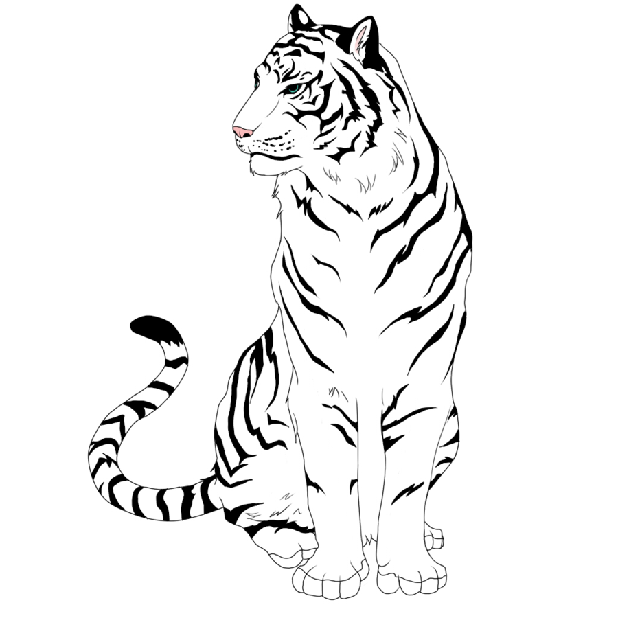 clipart snow tiger