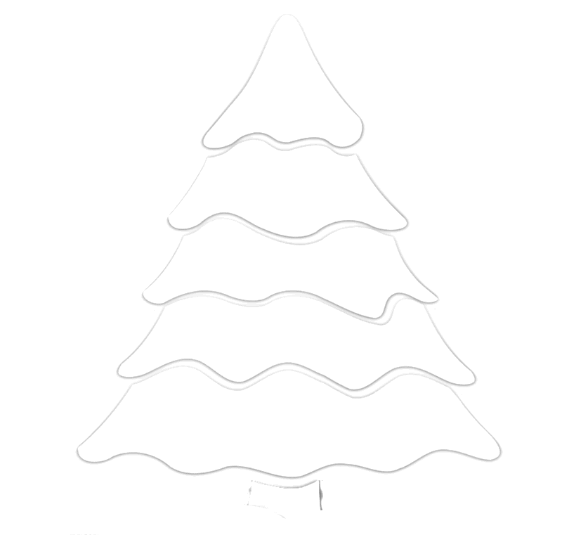 Christmas coloring page sheets. Clipart snow tree