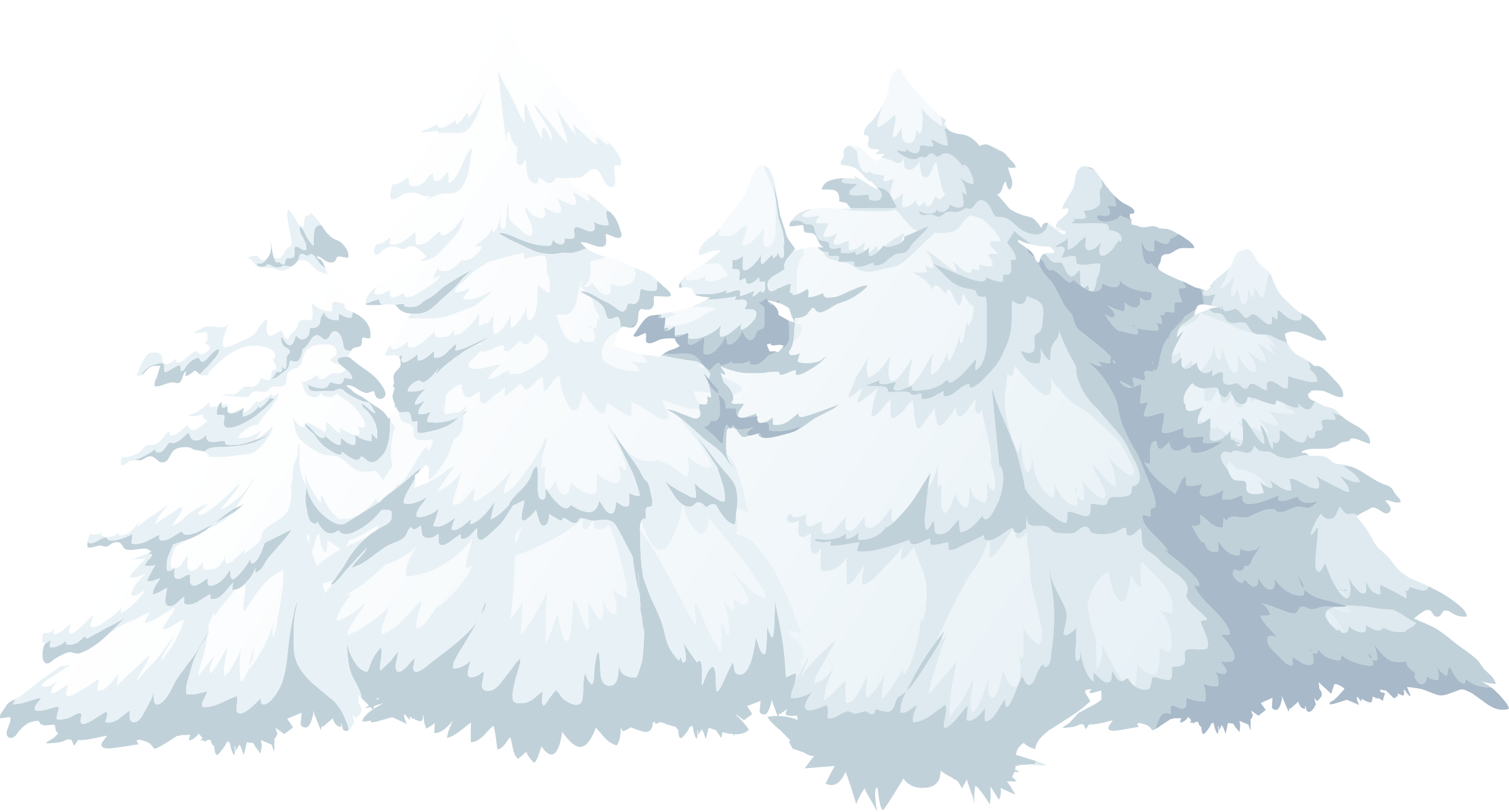 Alpine landscape pinecluster a. Clipart snow tree