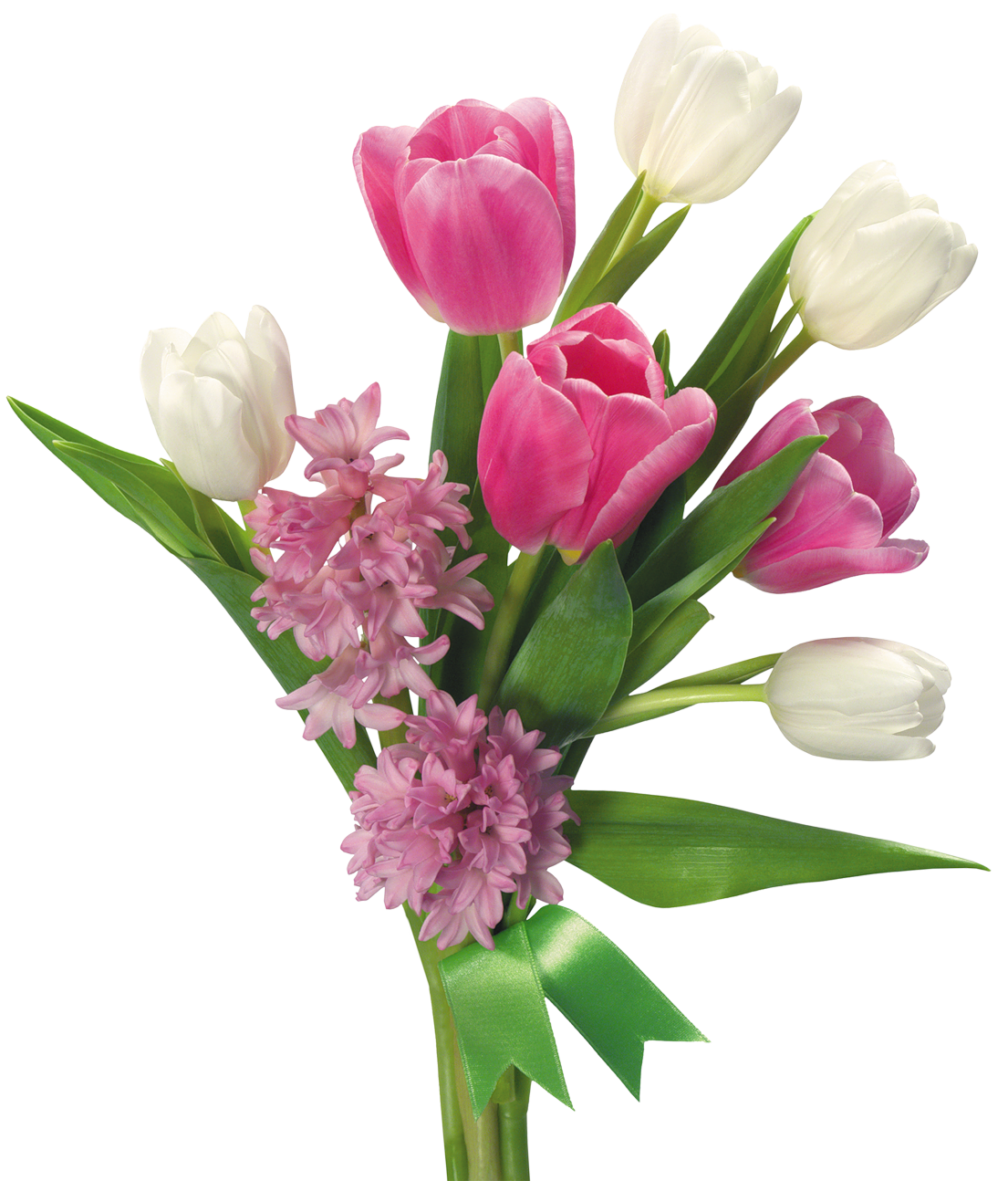 Spring bouquet of tulips. Clipart snow watercolor