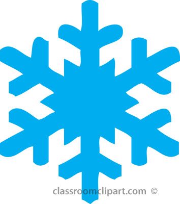 january clipart simple blue snowflake