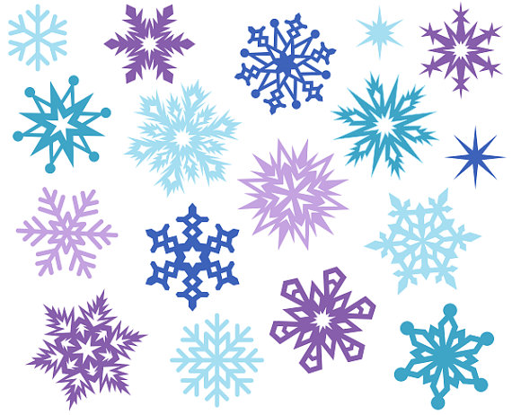 Christmas snowflakes cute digital. Clipart snowflake