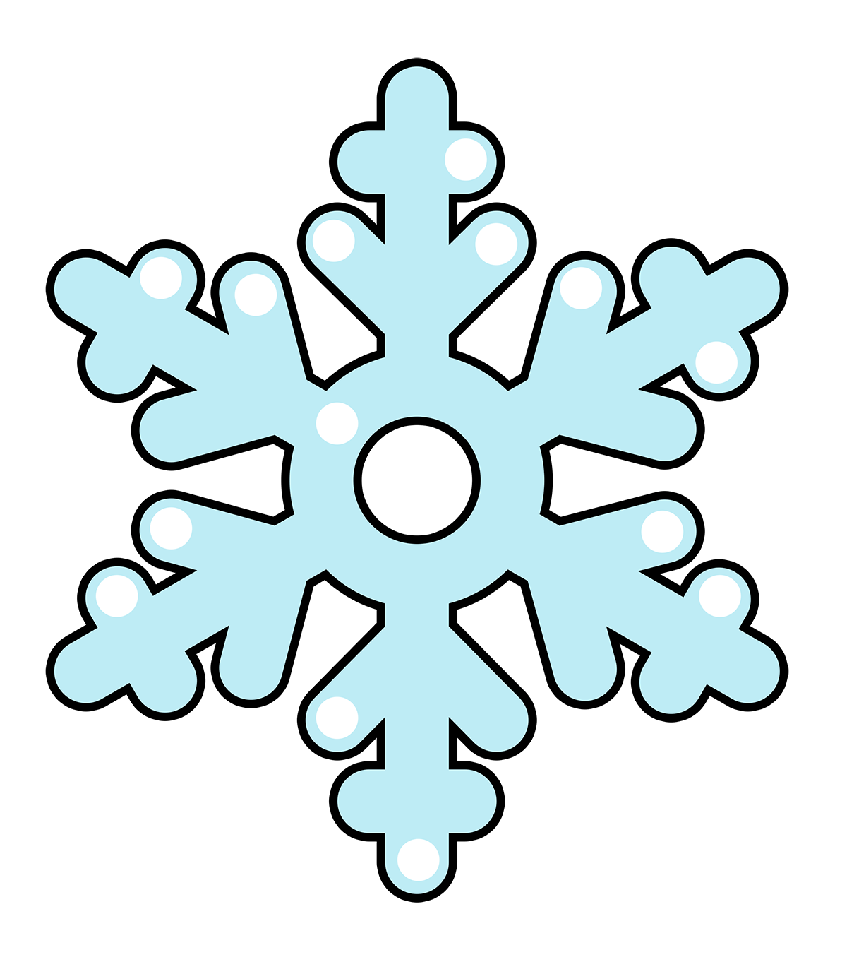  collection of simple. Snowflake clipart basic