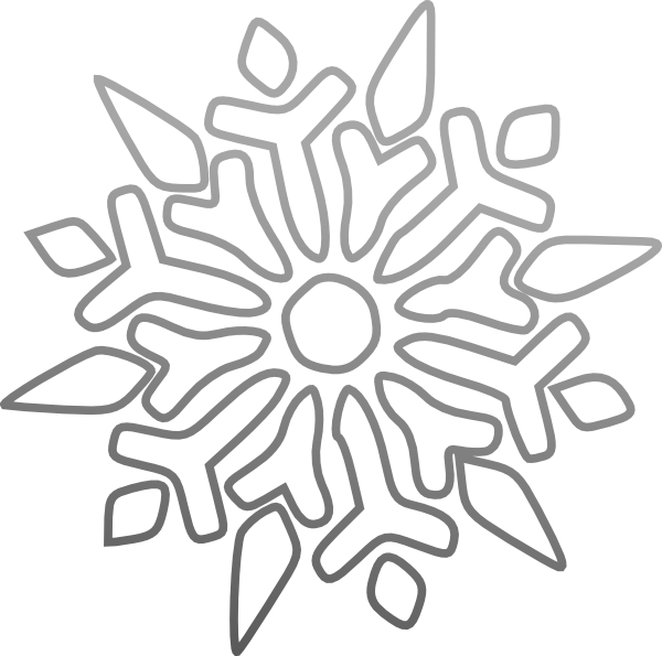 clipart snowflake black and white