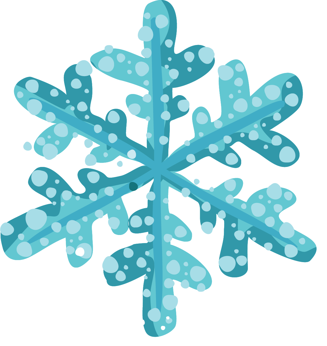 clipart snowflake cluster