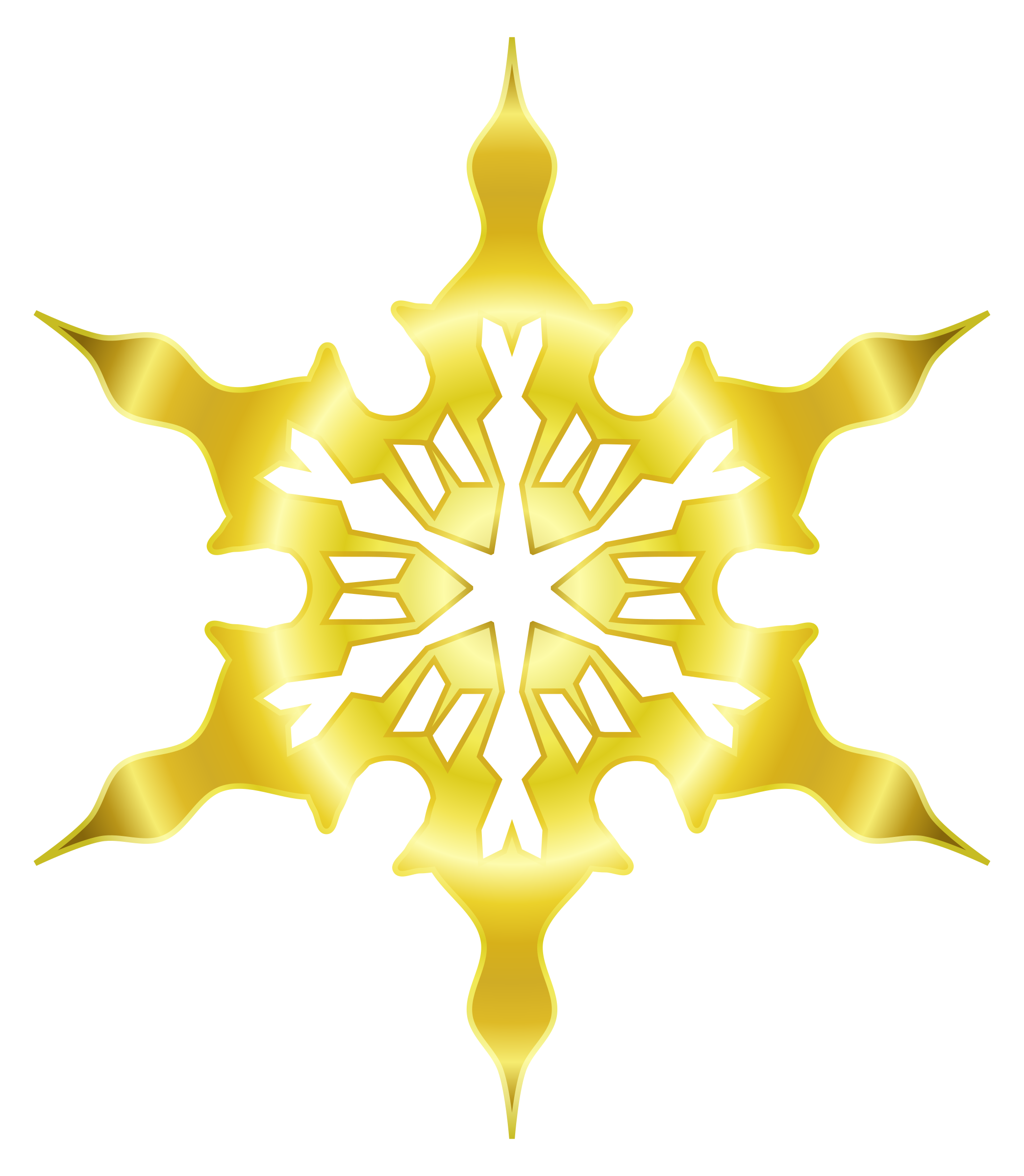 snowflake clipart colored