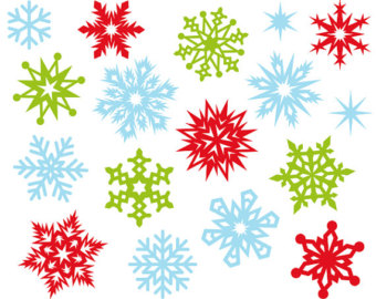 clipart snowflake colored