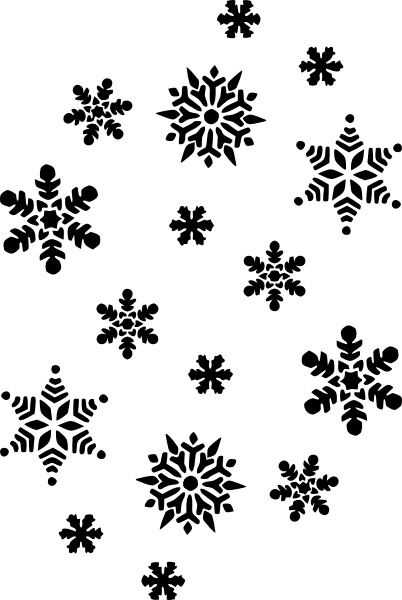 Clipart snowflake dance. Snowflakes silhouette clip art
