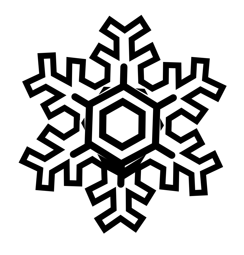Clipart snowflake design. Black and white panda